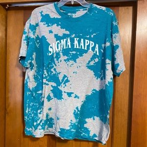 Teal & Gray Sigma Kappa Acid Washed Short Sleeve Tshirt